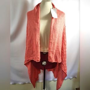 NWT Monoreno peach knit cardigan. women's M  #942